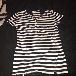 Navy and white polo